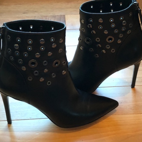 TOPPLE Studded Rivet Leather Booties by Nine West - Picture 3 of 5